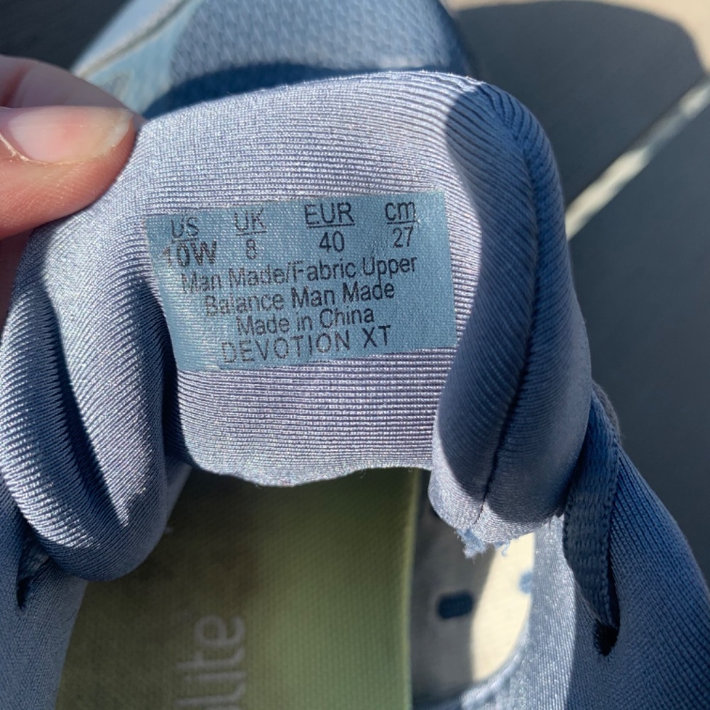 Women’s Ryka Devotion walking athletic running shoe trainer blue gray 10W - Picture 14 of 14